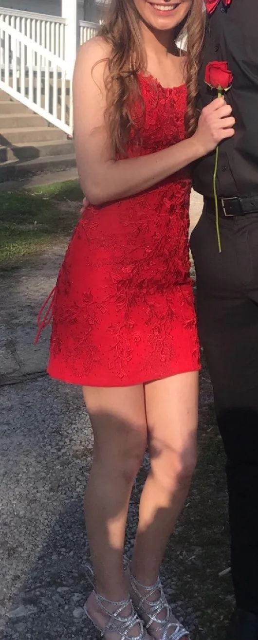 Sherri Hill Red Homecoming Dress - Image 4