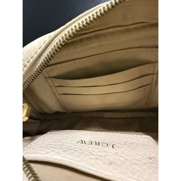 J.Crew Signet Camera‎ Bag Cream Crossbody Snakeskin Charm - Image 6