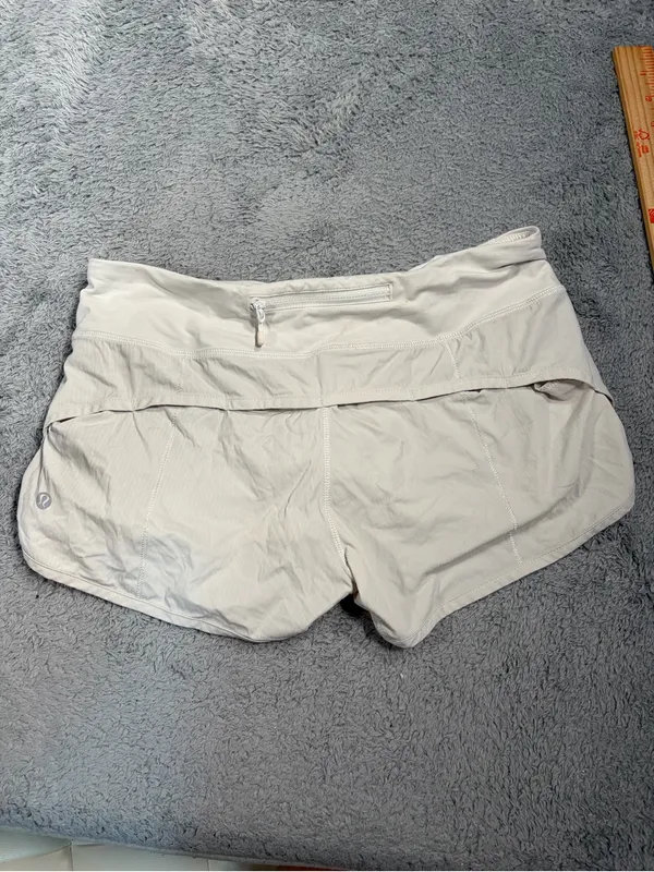 Lululemon cream/white Athletic Running Shorts 6 - Image 7