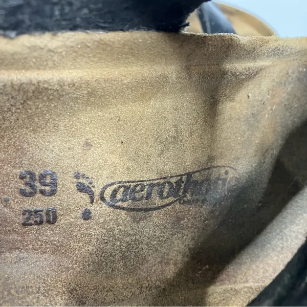 Aerothotics cork Footbed‎ sandals black brown women’s size 39 - Image 9