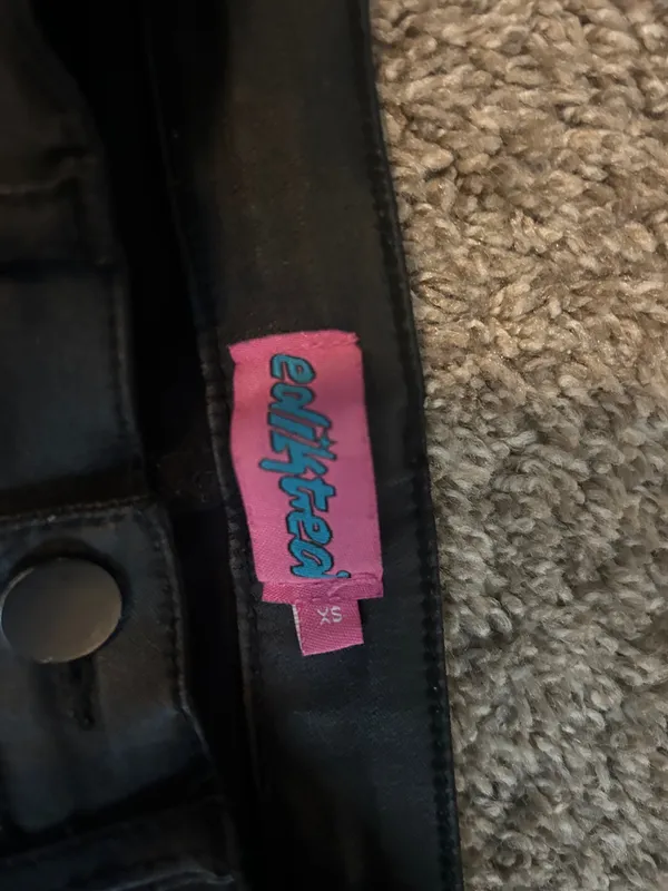 Edikted Faux Leather Pants Flare - Image 2
