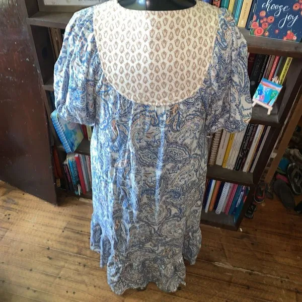Lucky Brand paisley Jacobean flowy S Mumu lounge dress - Image 2