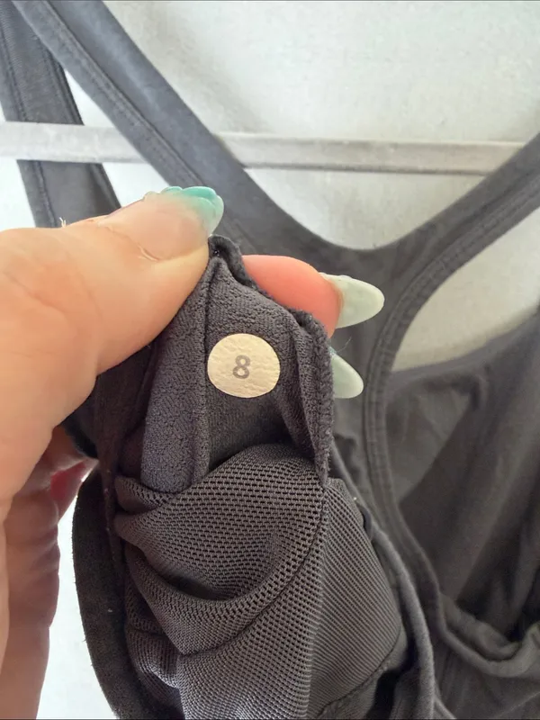 lululemon athletica Charcoal navy Black Racerback Tank - Image 4