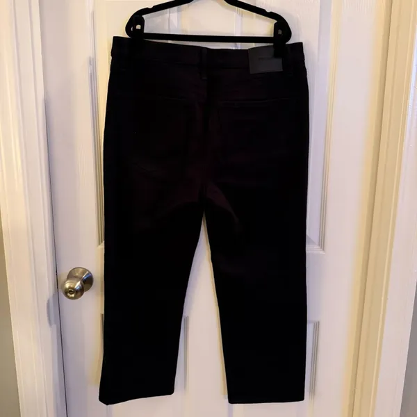 Express Black Jeans Denim Straight Ankle Mid Rise 10 Short / 10S - Image 4