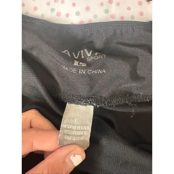 Avia Sport Black Capri Leggings Women’s Size L Athletic Workout Yoga Pants - Image 3