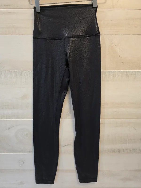 {2} Lululemon Align High Rise Pant Legging Tights Black Shine - Image 3