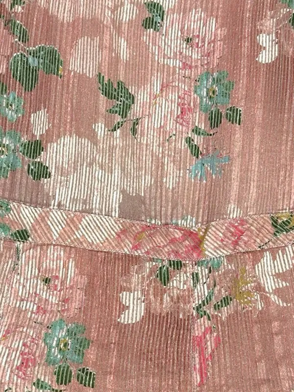 Free People Ethereal Dainty Cottage Bordeaux Floral Maxi Skirt Size Medium - Image 9