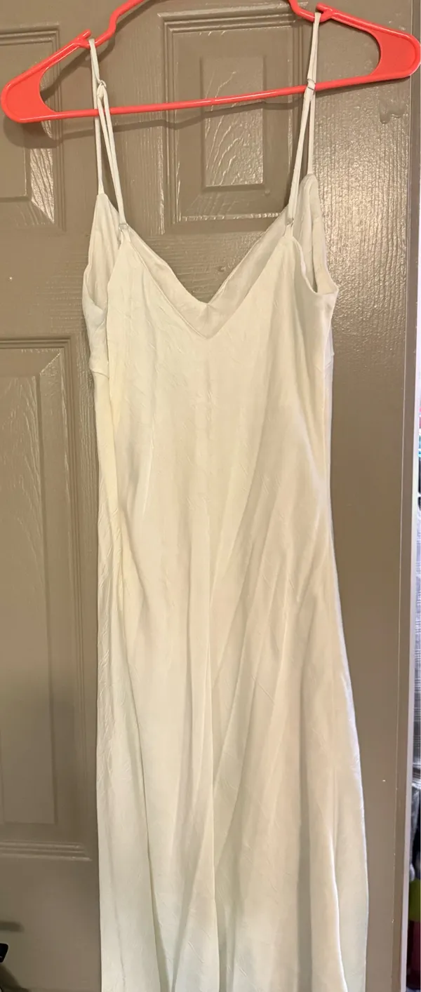 Satin Slip White Dress Size XL - Image 2