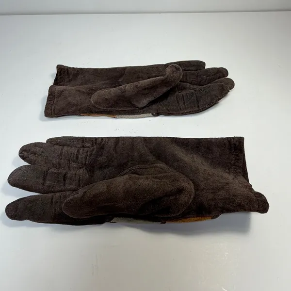 Vintage Faux Suede Gloves Orvis Womens One Size Patchwork Brown Boho Western - Image 3