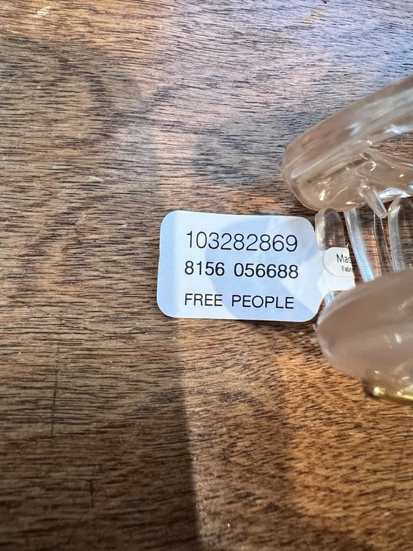 Free People Hair Claw Clip Clear Plastic Curved Spring w/ Gold Tone Hardware NWT - Image 5