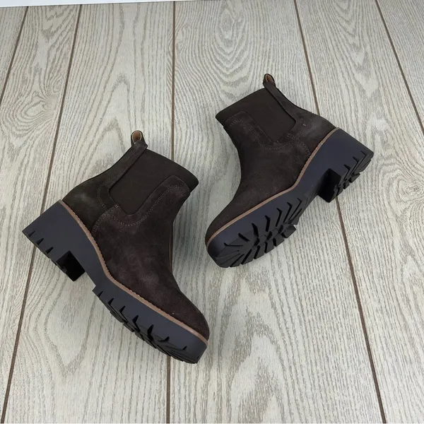 Aqua College Demi Pull-On Waterproof Chelsea Booties 8.5M Java Brown Suede $169 - Image 4