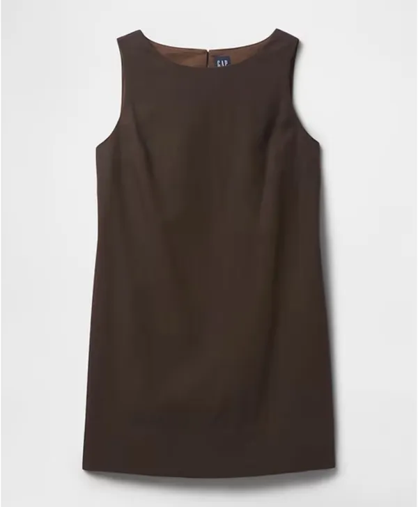 Brown Linen Gap Dress - Image 3