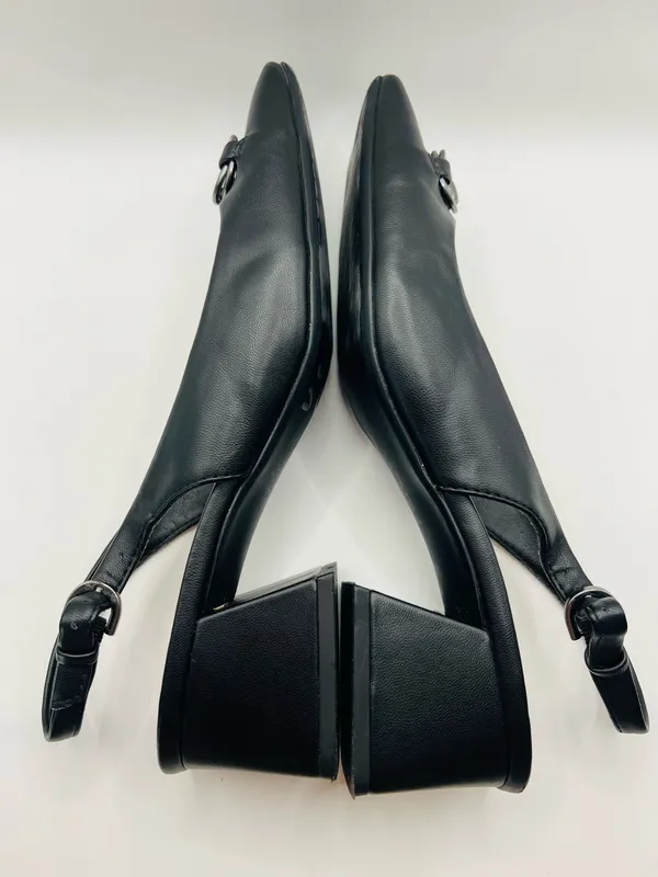 Nordstrom Rack Nordstrom Horsebit Slingback Heels Black Pointed Toe Quiet Luxury Preppy 8M - Image 6