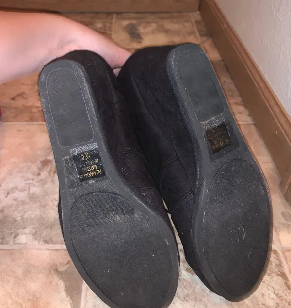 Lace Up Wedges Black Size 9.5 - Image 5