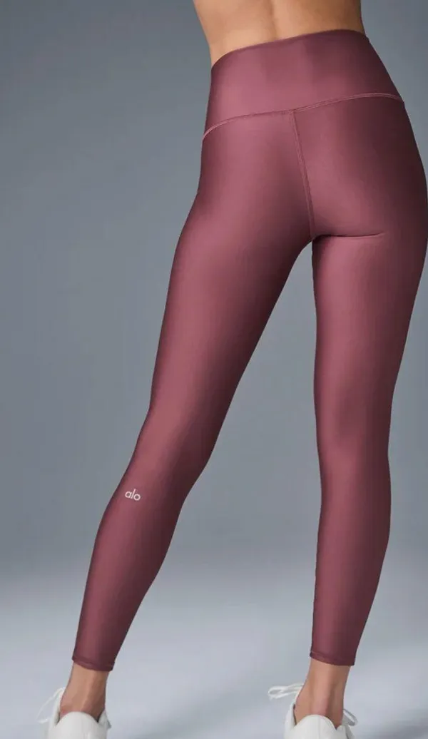 Alo yoga Burgundy truffle airlift winter warm high-waist leggings - Image 2