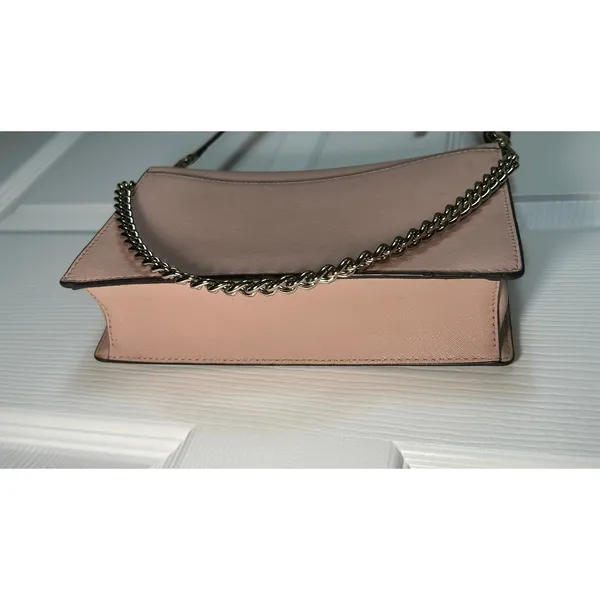 Kate‎ Spade Laurel Way Crossbody Pink Saffiano Gunmetal Chain Shoulder Bag Purse - Image 5