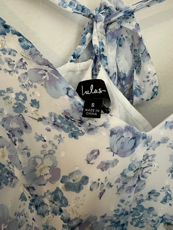 Lulus My Story White Floral Tie-Back Maxi Dress - Image 8