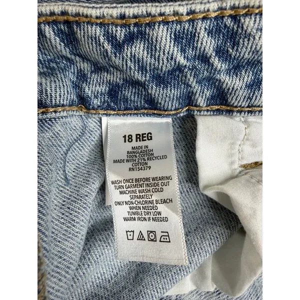 Aeropostale Low Rise Baggy Distressed Light Wash Jeans 18R Y2K Skater Jeans - Image 9