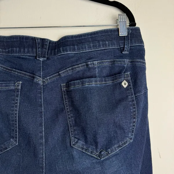 Democracy Ab Solution Womens Plus Skinny Jeans Sz 16 Dark Wash Stretch Denim - Image 9