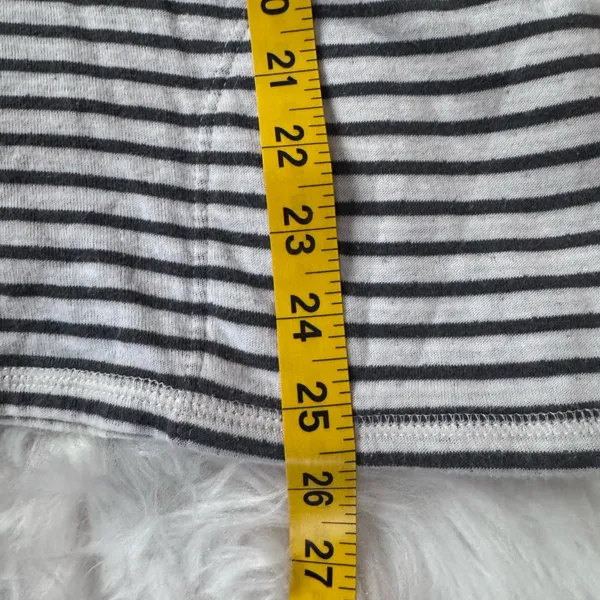 Toad & Co Size L Cowl Neck Long-Sleeved Top in white and blue - Image 9