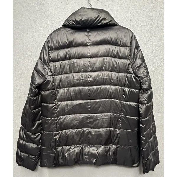 Covington Packable Duck Down Puffer Coat Jacket Size Medium Pewter W/bag Hiking - Image 4