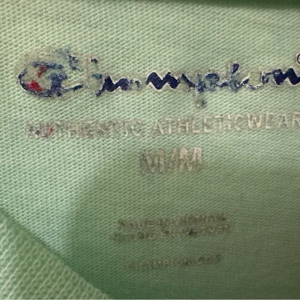 496 Champion | EUC Women's Mint Green Short Sleeve Tee (size M) - Image 11