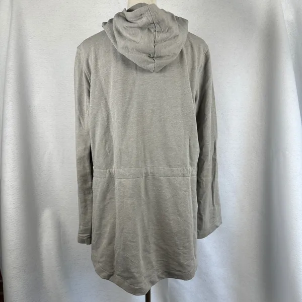Lauren Ralph Lauren Women XL Hooded Anorak Jacket Gray Drawstring Waist‎ Utility - Image 4