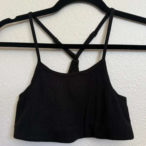 WESLEY Rivington Ribbed Tencel‎ Bralette in Black - Image 2