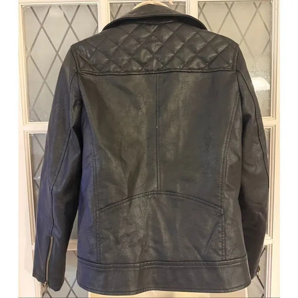 Universal Threads Women's Moto Faux Leather Jacket Black, Size Xsmall - Image 4