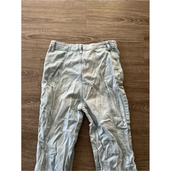 Free People We The Free High Rise Flare Jeans Y2K Womens 29 Light Wash Denim - Image 8