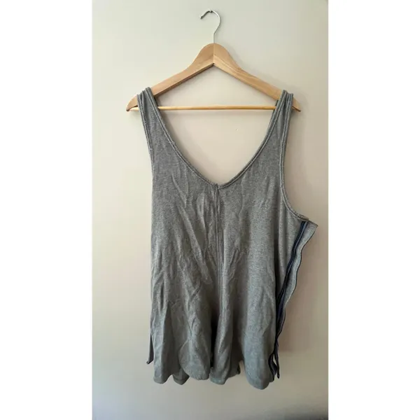 Free People FP Movement Grey Snap-Side Sleeveless Romper Size Medium NWT - Image 6