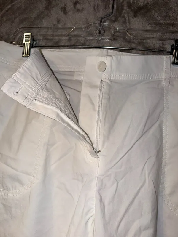 Chico's White Roll-Tab Bermuda Shorts - Image 8