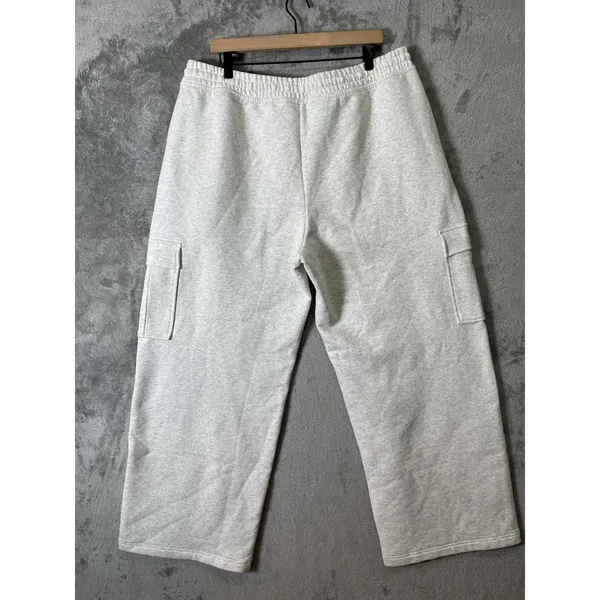 Athleta Easy Fleece Cargo Pants XL Gray Mid Rise Drawstring Lounge‎ Athleisure - Image 6