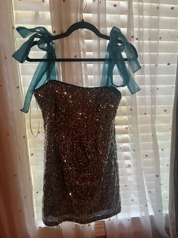 Lulus Dress Mini Blue - Image 3