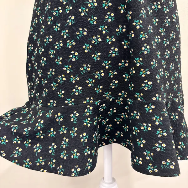 Hutch Ditsy Floral Corset Mini Dress Black Sweetheart Ruffle Flounce Hem‎ Small - Image 5