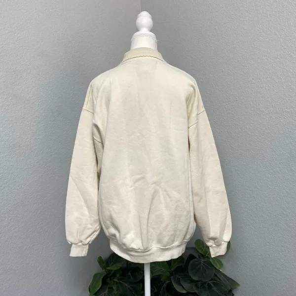 Vintage Lee Creme Simply The Best Grandma Graphic Floral Collar Sweatshirt - Image 4