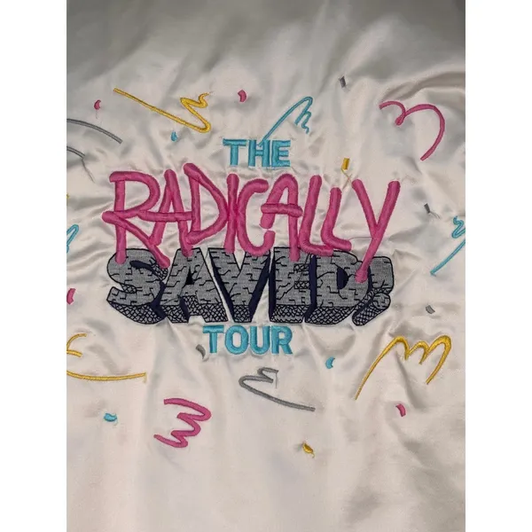 Vintage Pla-Jac Radically Saved Tour Satin Bomber Jacket Carman Ministries 80s - Image 6