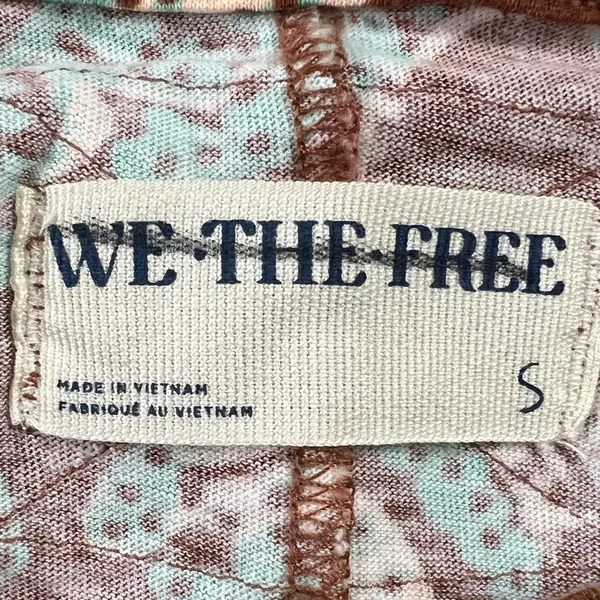 Free People We the Free Nina‎ Floral Printed Tee Brown Green - Image 5