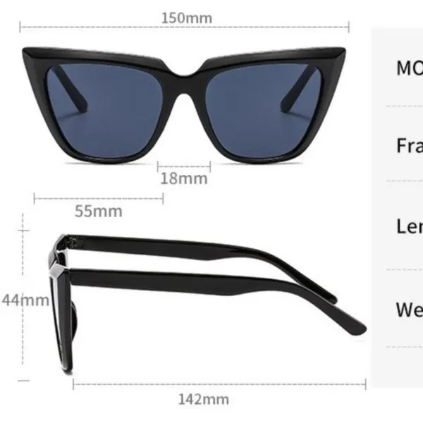 Candy Color Glittering Cat Eye Sunglasses - Pretty Purple - Image 11