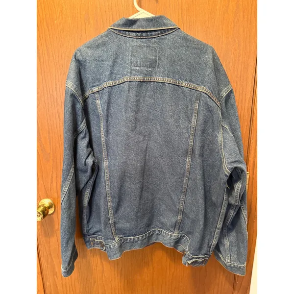 Levi Strauss‎ Signature Mens Denim Jacket Trucker Style Blue Cotton Size 2XL - Image 2