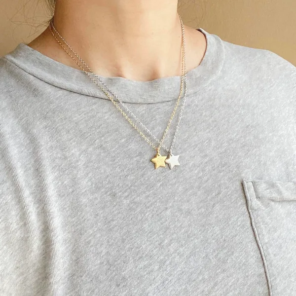 Handmade grunge y2k star swirl fully stainless steel chain necklace💫🌀 - Image 8