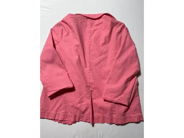 Skies Are Blue XL Pink Linen Rayon Spandex Blazer - Image 6