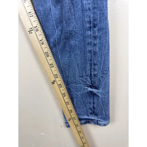 Zara Women’s Skinny Stretch Blue Jeans Size 30 Patch “Regret Nothing” - Image 9