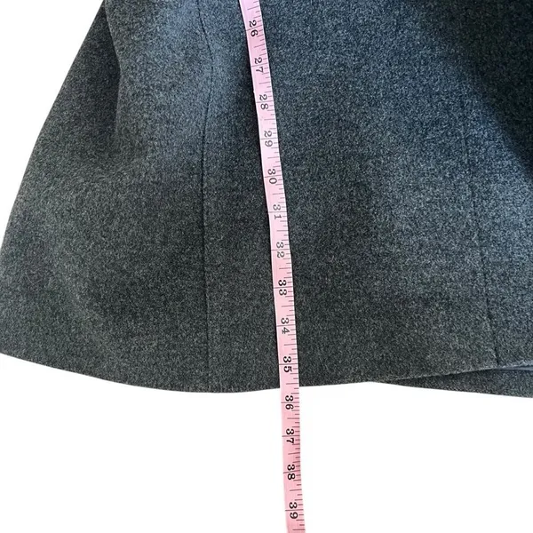 Burberry London Wool Cashmere Coat Gray Long Wrap Collar Back Belt UK 6 US 4 - Image 13