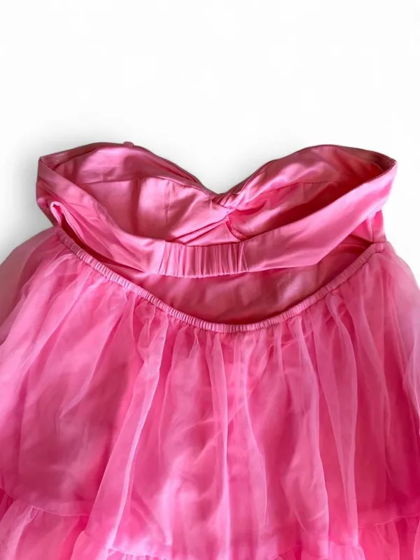 NWT Beginning Boutique Amba Pink Tulle Mini Dress US 4 - Image 8