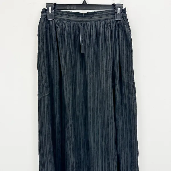 Lulus Midsummer Memories Black Mid-Rise Maxi Skirt Side Slit Plisse XS NWT - Image 13