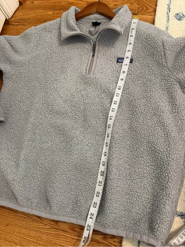 Patagonia Los Gatos Fleece 1/4 zip Pullover Salt Gray size Large - Image 11