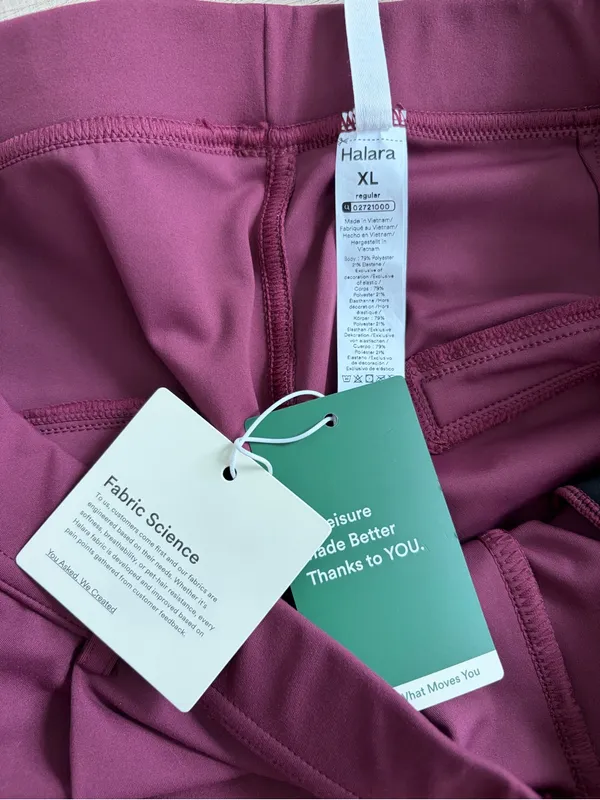 Halara Flex DayStretch High Rise Pocket Work Flare Pants Purple Cranberry NWT XL - Image 5