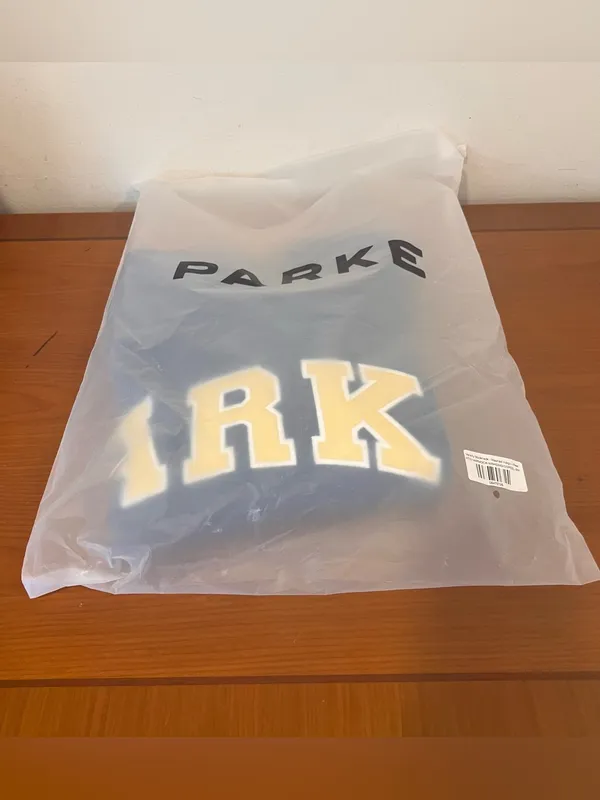 NEW Parke Heritage Varsity Mock neck Washed Indigo + Peel Sweatshirt Size S/M - Image 4