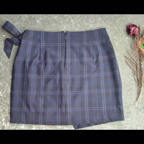 Express Wrap‎ Plaid Skirt - Image 5